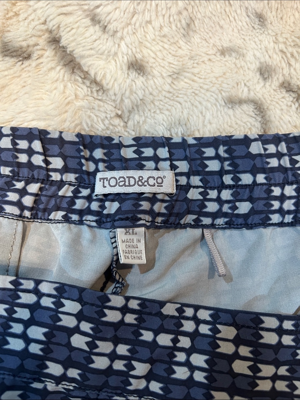 Toad&Co Navy Patterned Pull-On Bermuda Shorts - Picture 2 of 5